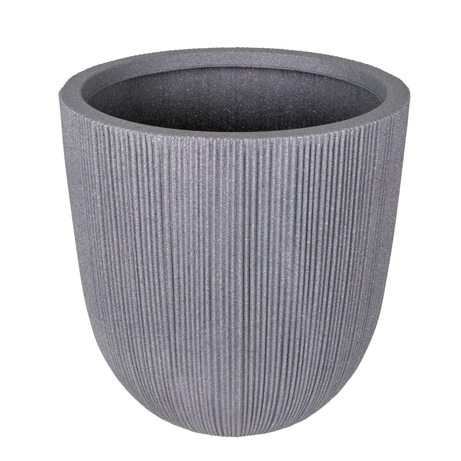 Oval İç ve Dış Mekan Saksı Gri Orta Boy 37x37x37,5 Cm.