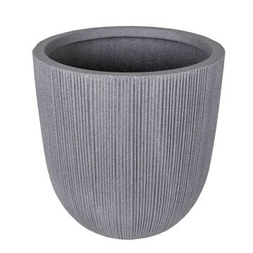 Oval İç ve Dış Mekan Saksı Gri Orta Boy 37x37x37,5 Cm.