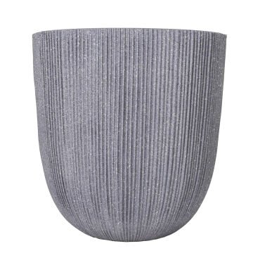 Oval İç ve Dış Mekan Saksı Gri Küçük Boy 31x31x31,5 Cm.