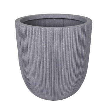 Oval İç ve Dış Mekan Saksı Gri Küçük Boy 31x31x31,5 Cm.
