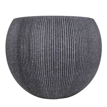 Oval İç ve Dış Mekan Saksı Büyük Boy Koyu Antrasit 53x53x41 Cm.