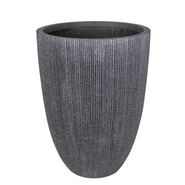 Oval İç ve Dış Mekan Saksı Siyah Büyük Boy 44x44x57,5 Cm.