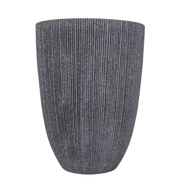 Oval İç ve Dış Mekan Saksı Siyah Orta Boy 37x37x48,5 Cm.