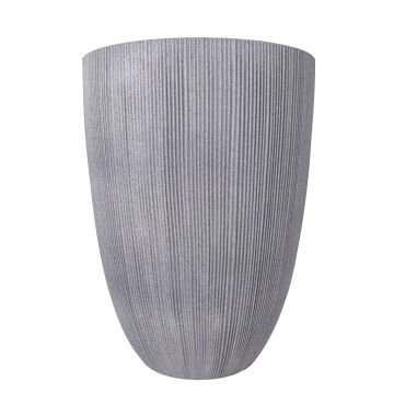 Oval İç ve Dış Mekan Saksı Gri Büyük Boy 44x44x57,5 Cm.