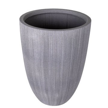 Oval İç ve Dış Mekan Saksı Gri Büyük Boy 44x44x57,5 Cm.