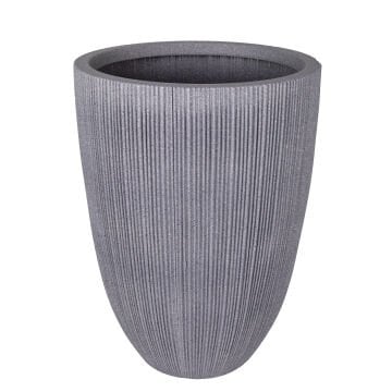 Oval İç ve Dış Mekan Saksı Gri Orta Boy 37x37x48,5 Cm.