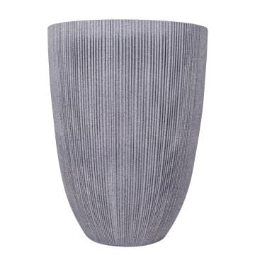 Oval İç ve Dış Mekan Saksı Gri Orta Boy 37x37x48,5 Cm.