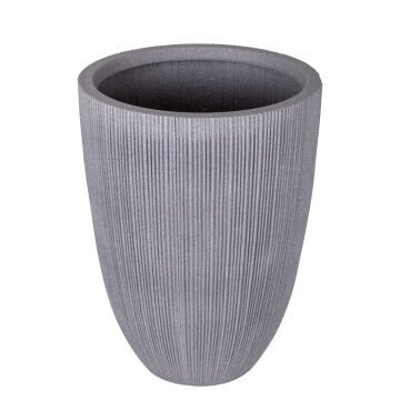 Oval İç ve Dış Mekan Saksı Gri Orta Boy 37x37x48,5 Cm.