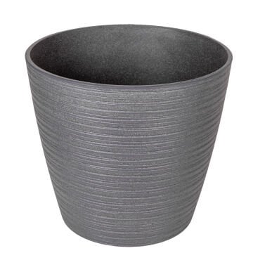 Oval İç ve Dış Mekan Saksı Antrasit Gri Küçük Boy 28x28x25,5 Cm.