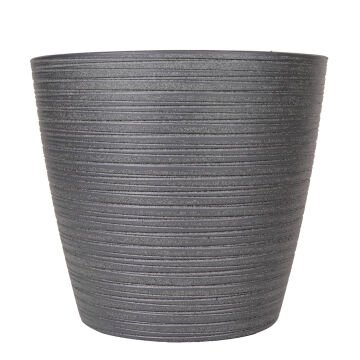 Oval İç ve Dış Mekan Saksı Antrasit Gri Küçük Boy 28x28x25,5 Cm.