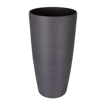 Konik İç ve Dış Mekan Saksı Antrasit Gri Büyük Boy 40x40x75,5 Cm.