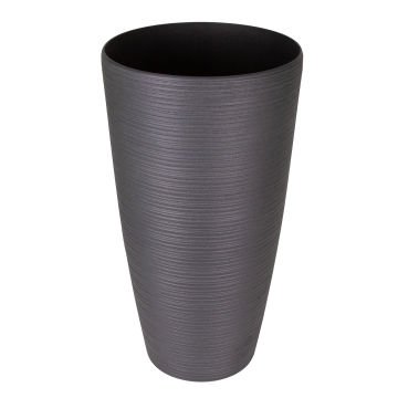 Konik İç ve Dış Mekan Saksı Antrasit Gri Büyük Boy 40x40x75,5 Cm.