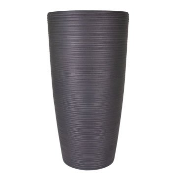 Konik İç ve Dış Mekan Saksı Antrasit Gri Büyük Boy 40x40x75,5 Cm.