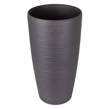 Konik İç ve Dış Mekan Saksı Antrasit Gri Orta Boy 32x32x58 Cm.