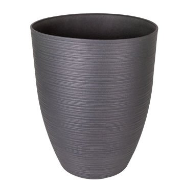 Oval İç ve Dış Mekan Saksı Antrasit Gri Büyük Boy 43x43x52,5 Cm.