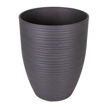 Oval İç ve Dış Mekan Saksı Antrasit Gri Küçük Boy 28x28x34,5 Cm.