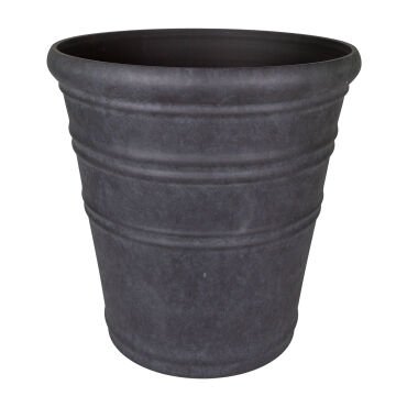 Oval İç ve Dış Mekan Saksı Kömür Siyahı Büyük Boy 55x55x53 Cm.