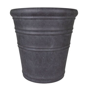 Oval İç ve Dış Mekan Saksı Kömür Siyahı Büyük Boy 55x55x53 Cm.