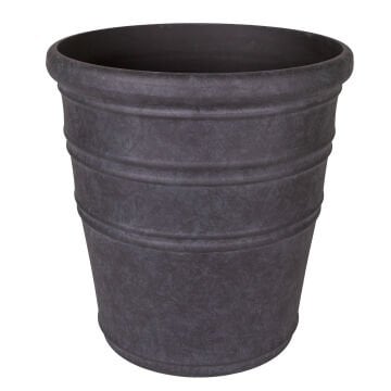 Oval İç ve Dış Mekan Saksı Kömür Siyahı Orta Boy 46x46x46,5 Cm.