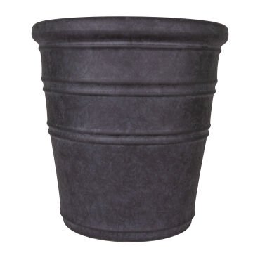 Oval İç ve Dış Mekan Saksı Kömür Siyahı Orta Boy 46x46x46,5 Cm.