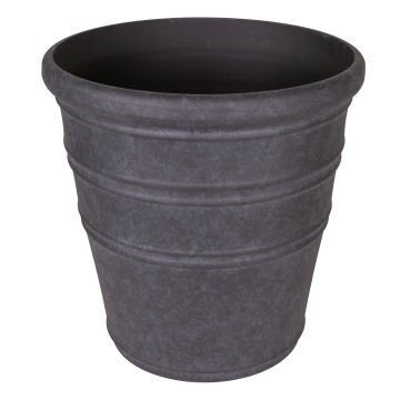 Oval İç ve Dış Mekan Saksı Kömür Siyahı Orta Boy 46x46x46,5 Cm.