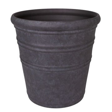 Oval İç ve Dış Mekan Saksı Kömür Siyahı Mini Boy 35,5x35,5x34,5 Cm.