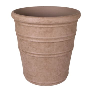 Oval İç ve Dış Mekan Saksı Vizon Orta Boy 46x46x46,5 Cm.