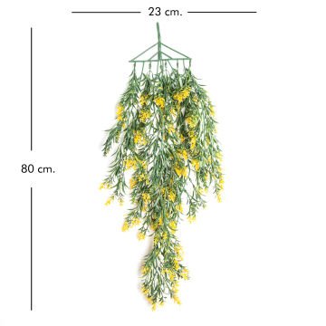Yapay Sarmaşık Sarı 80 Cm. UV Korumalı - Dış Mekan Uyumlu