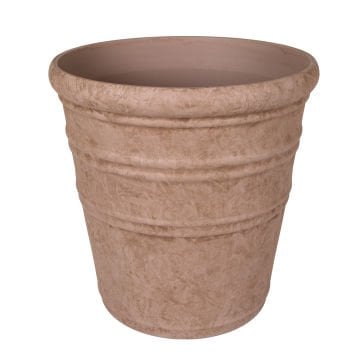 Oval İç ve Dış Mekan Saksı Vizon Mini Boy 35,5x35,5x34,5 Cm.