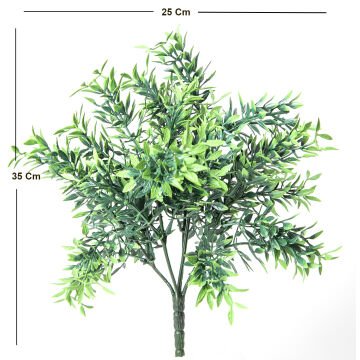 Yapay Fesleğen Yeşil 35 Cm. UV KORUMALI - Dış Mekan Uyumlu