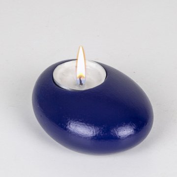 Veramaya El Yapımı Beton Tealight Mumluk Parlement Mavisi