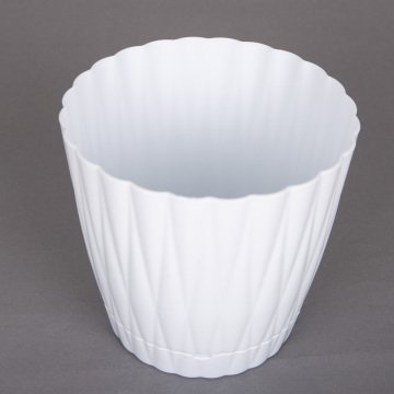 Veramaya Plastik İstiridye Saksı No:1 Beyaz 0,9 Litre 12x11 Cm