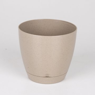 Veramaya 3 Adet Plastik Begonya Saksı No:1 Bej 0,9 Litre 12x11 Cm