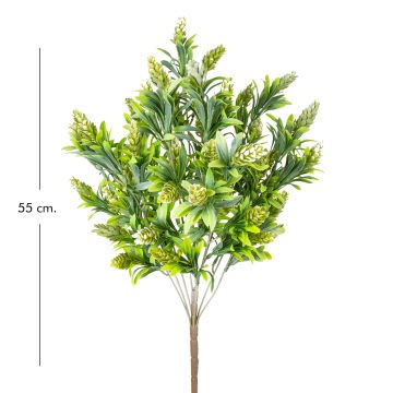 Yapay Çiçekli Bitki Krem-Yeşil 55 Cm.