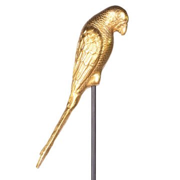 Metal Dekor Papağan Gold-Siyah 17x20x68 Cm.