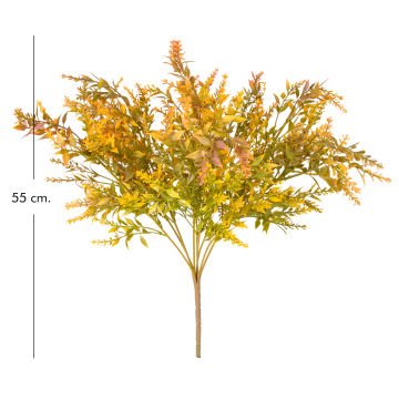 Yapay Çiçekli Bitki Turuncu-Yeşil 55 Cm.