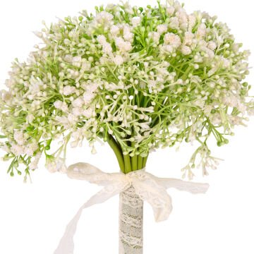 Yapay Çiçek Gipso Demet Beyaz 28 Cm.