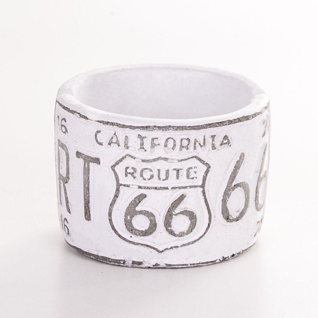 Veramaya Route 66 Beyaz Mini Beton Sukulent Saksı 9x6,5 Cm