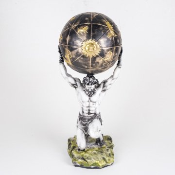 Veramaya Büyük Boy Atlas Biblo Heykel Siyah 60 Cm