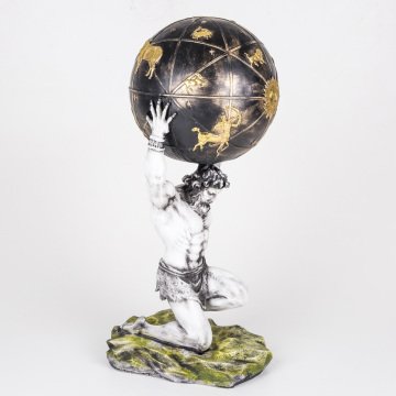Veramaya Büyük Boy Atlas Biblo Heykel Siyah 60 Cm