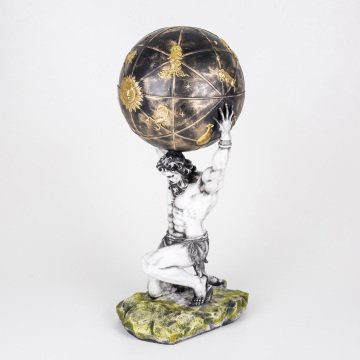 Veramaya Büyük Boy Atlas Biblo Heykel Siyah 60 Cm