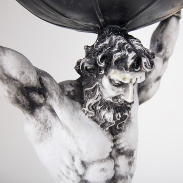 Veramaya Büyük Boy Atlas Biblo Heykel Siyah 60 Cm