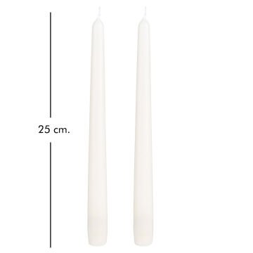 Şamdan Mumu 2'li Paket Beyaz 25 Cm.