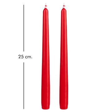 Şamdan Mumu 2'li Paket Kırmızı 25 Cm.
