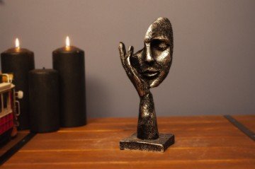 Veramaya Duymadım Figürlü Mask Biblo (lame) 11x7,5x25 Cm