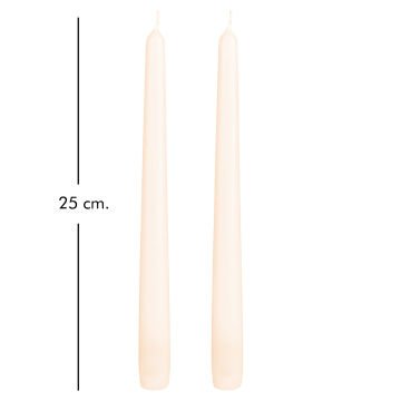 Şamdan Mumu 2'li Paket Krem 25 Cm.
