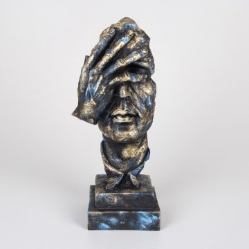 Veramaya Görmedim Mask Biblo Mavi 33x14 Cm