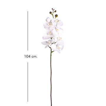 Yapay Orkide Gerçek Dokunuş Beyaz 104 Cm.