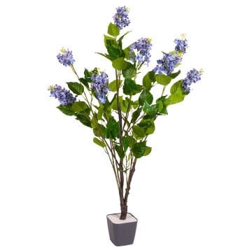Yapay Leylak Ağacı 8 Çiçekli Mor-Yeşil 125 Cm.