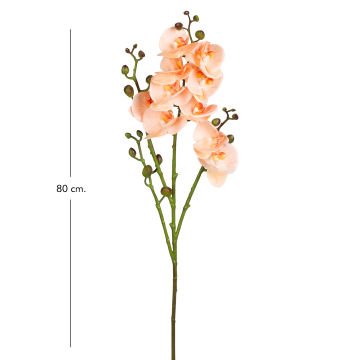 Yapay Orkide Gerçek Dokulu Somon 80 Cm.